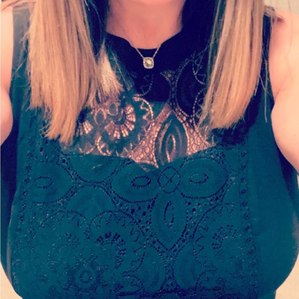 Like New TORRID Black Lace Women's Top